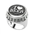 Valentines Day Gifts for Him Rings for Men Silver Creative Bottle Cap