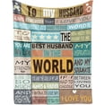 thumbnail image 1 of Valentines Day Gifts for Husband, Valentines Day Gifts for Him Husband, Gifts for Husband, Husband Gifts, Husband Valentine Gift from Wife, Gift for Husband Blanket 50" × 60", 1 of 6