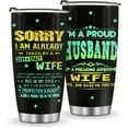thumbnail image 1 of Valentines Day Gifts for Husband from Wife: Anniversary Birthday Present for Him, Stainless Steel 20oz Travel Coffee Tumbler Cup for Men, Christmas Gift for Boyfriend Husband, 1 of 5