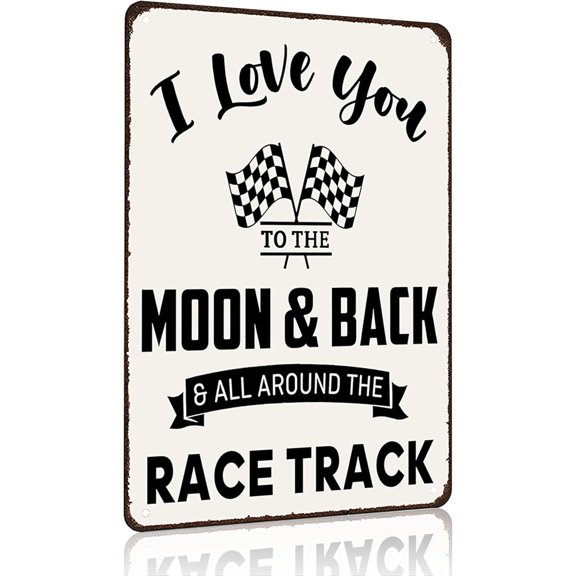 Valentines Day Gifts I Love You To The Moon&Back Vintage Tin Sign for Boys Room Car Room Bedroom Garage Man Cave Decor 8x12 Inches