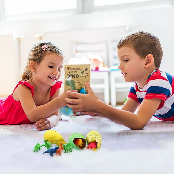 Valentines Day Gifts for Kids,18 Pack Valentines Day Cards Gifts for Kids Boy Girl School Classroom,Dinosaur Hatching Egg Dino Cards Valentine's Day School Classroom Prize Party Favor Exchange Gift