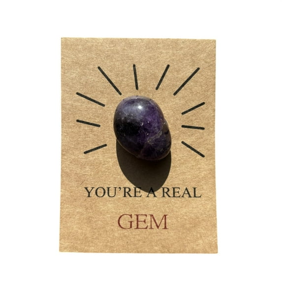 Valentines Day Gifts for Kids - Valentine Cards with Heart-Shape Plastic Gems, Crystal Healing Theme, Emotional Wellness Gift, School Exchange, Classroom Party Favor,B