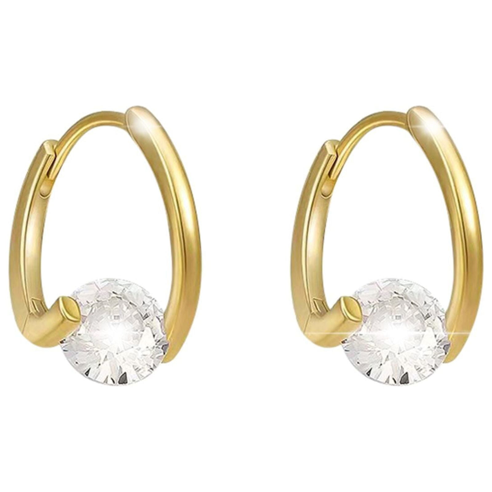 Valentines Day Gifts Niches Design Diamond Studded Earrings Temperament
