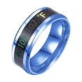 thumbnail image 1 of Valentines Day Gifts for Him Rings for Men Titanium Steel Temperature Ring Body Temperature Smart Temperature Change Color Titanium Steel Display Ring Clearance Birthday Gifts for Men, 1 of 9