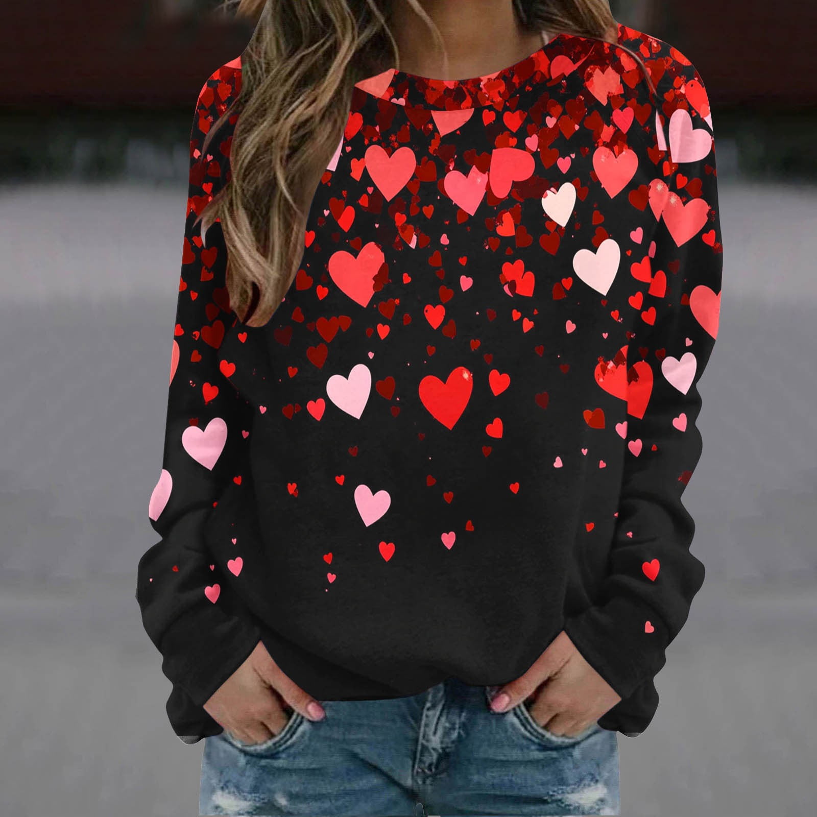 Valentines Day Gifts! Titcea Valentines Sweater Women Fashion Print ...