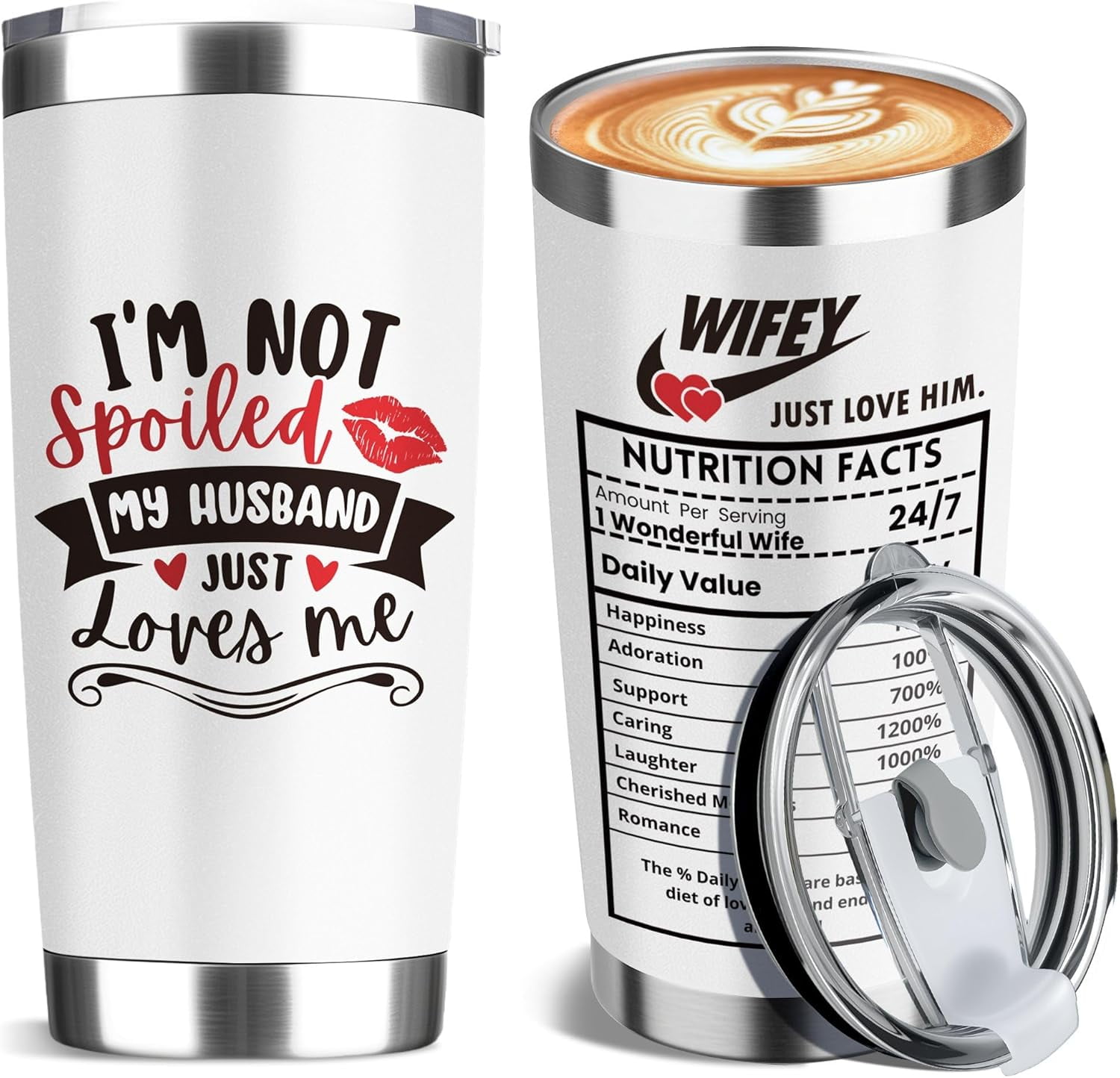 Valentines Day Gifts for Wife - Funny 20 Oz Wifey Tumbler, Cool ...
