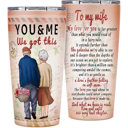 Valentines Day Gifts for Wife Ideas Tumbler, Gifts for Her from Husband, 20oz Travel Tumbler Romantic Gifts, to My Wife Gifts for Her, Couple Wedding Anniversary Birthday Christmas Gifts