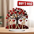 thumbnail image 1 of Valentines Day Gifts for for Women, Valentines Decor Tree,Acrylic 2D Rose Tree with Heart Ornaments, Wedding and Valentines Day Decorations for Home Table Bedroom, 1 of 5