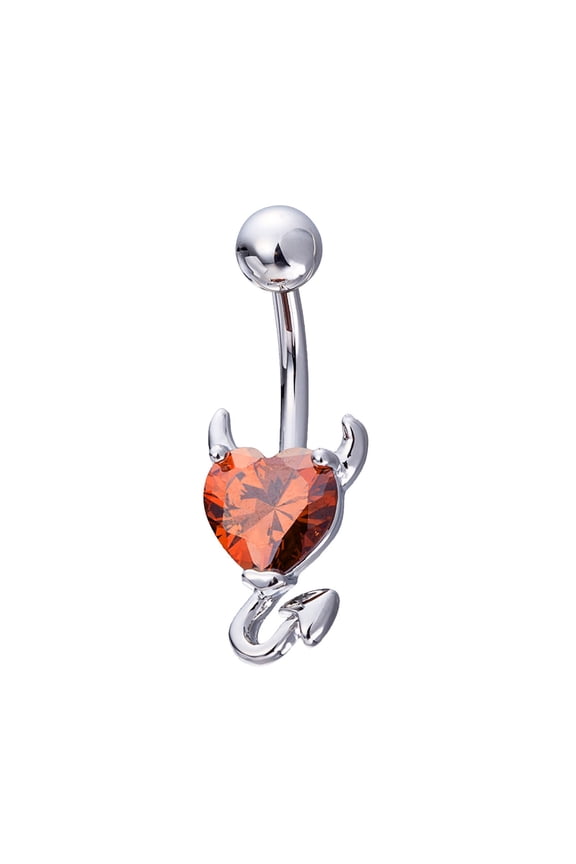 Valentines Day Gifts for Her Body Chain Devil Heart Belly Button Rings Navel Barbells Stud Body Piercing Gifts Clearance Birthday Gifts for Women