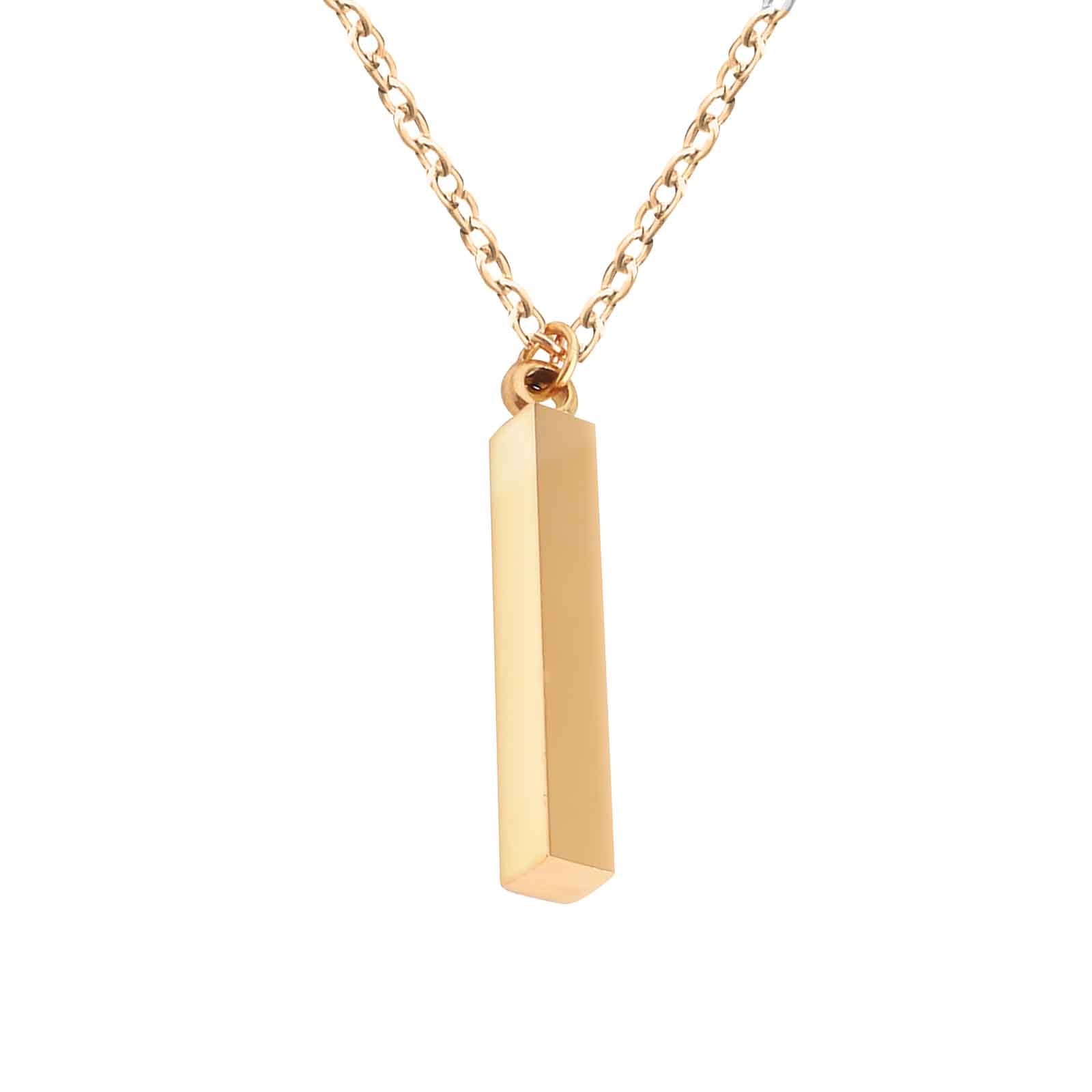 Buy Diamond Stone Personalized Vertical Pillar 3D Bar Name Necklace Silver  or Gold Oak and Luna Jewelry for Her Mom Wife Mother's Day Gift Online in  India - Etsy