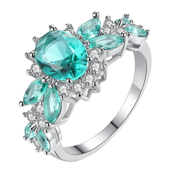 Valentines Day Gifts for Her Rings for Women Women's Plated Copper Zircon Rings Jewellry Rings Anniversary Gift Clearance Birthday Gifts for Women