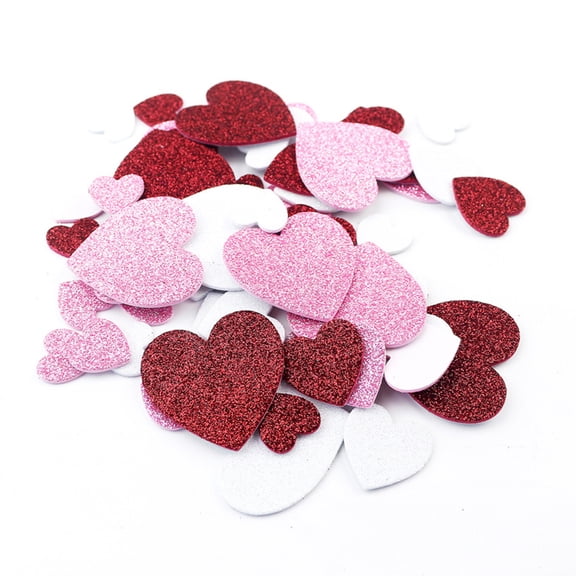 Valentines Day Glitter Foam Stickers 60pcs, Adhesive DIY Craft Decorations, Sparkly Heart and Holiday Shapes, Scrapbook, Wall, Home, Childs, Party, Classroom, DIY Creative Craft Decor