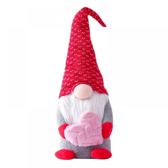 Valentines Day Gnome Plush Decorations, Handmade Scandinavian Tomte - Valentines Home Tabletop Elf Gnomes Decor Ornaments - Sweet Valentines Gift