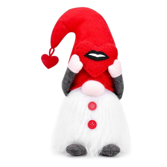 Valentines Day Gnome Plush Scandinavian Tomte Elf Decorations LED Light Ornament