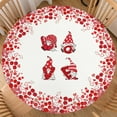 thumbnail image 1 of Valentines Day Gnome Round Fitted Tablecloth Best for 48"-52" Love Red Heart Table Cloth Elastic Edge Water-Resistant Washable Roses Table Cover for Happy Party Picnic Camping Outdoor Indoor Decor, 1 of 6