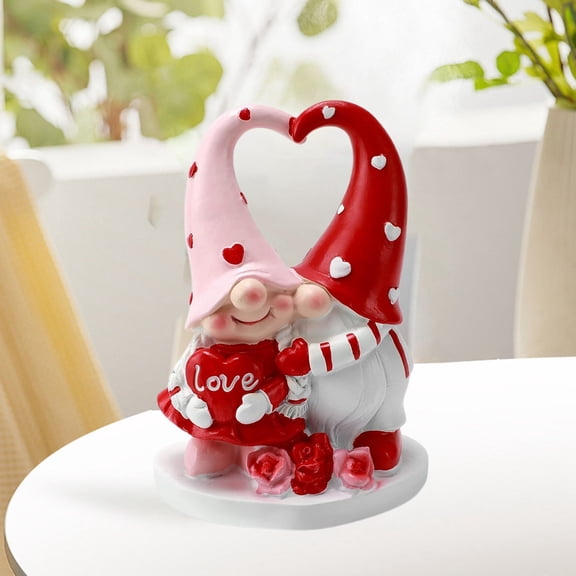 Valentines Day , Resin Valentine's Figurines Table Top Indoor Decorations for Home, Wedding Love XOXO Tabletop Centerpieces Shelf Mantel Tiered Tray Desk Decor, Gifts for Her Him