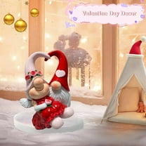 Valentines Day Gnomes Small Dwarf Resin Statue, Hand-painted Detail, Whimsical Shelf Decor for Collectors, Couples, Holiday Gift