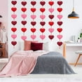 thumbnail image 1 of Valentines Day Heart Banner Decoration 6PCS, Romantic Hanging Heart Flag Garland for Bedroom Window Office Party, Fabric Heart Shaped Decorative Bunting for Valentines Day Decor, 1 of 8
