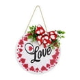 thumbnail image 1 of Valentines Day Heart Door Sign, Love Red Pink Heart Wooden Sign, Happy Valentines Day Decor for Front Door, Hearts Pattern Wood Wall Hanging Heart Sign with Plaid Bow Home Decorations, 1 of 8