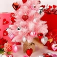 thumbnail image 1 of Valentines Day Heart Ornaments,Classic Silver Heart Shaped Hanging Baubles,Valentine's Day Heart Decoration, 1 of 7