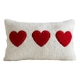 thumbnail image 1 of Valentines Day Heart Pillow Covers 12*20in Rectangle Lumbar Support Cushion Soft Faux Plush Heart Pillow Decorative Throw Pillows Women Wedding Gift for Home Decor (Red Heart), 1 of 8