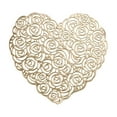 thumbnail image 1 of Valentines Day Heart Placemats Set of 4, Plastic Heart Shaped Place Mats PVC Non Slip Heat Resistant Placemats Valentines Day Table Decoration for Indoor Outdoor Party Supplies, 1 of 7