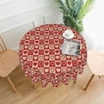 thumbnail image 1 of Valentines Day Heart Red Round Tablecloth 60 Inch Washable Reusable Table Cover Wrinkle Stain-Resistant for Kitchen Dinning Party Holiday Picnic, 1 of 6