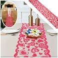 thumbnail image 1 of Valentines Day Heart Shaped Love Table Runner 72"*13" Valentines Table Runner Valentines Decorations Valentines Table Decorations Heart Lace Table Runner Red Lace Table Runner Valentine Runner, 1 of 9