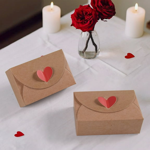 Valentines Day Heart Shaped Paper Candy Gift Boxes for Treats and Party Favors