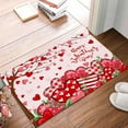 thumbnail image 1 of Valentines Day Heart Tree Entrance Floor Mat Personalized Doormat, Romantic Pink Welcome Door Mat, Low Profile Non Slip Entry Rugs for Bathroom Kitchen Home Front Decor, 20x31.5inch, 1 of 6