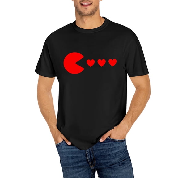 Valentines Day Hearts Funny T-Shirt, OdeJous Funny T-Shirt Black, 3XL