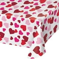 thumbnail image 1 of Valentines Day Hearts Plastic Tablecloth, 1 of 4