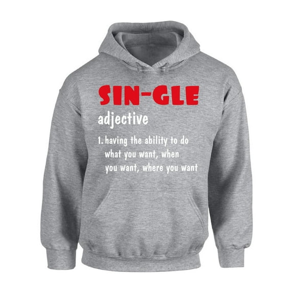 Valentines Day Hooded Sweatshirt Anti Valentine Gift for Single Novelty Graphic Sleep Sweater Funny Saying Unisex Top