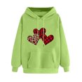 thumbnail image 1 of Valentines Day Hooded Sweatshirts Oversized Cute Heart Pullover Hoodies for Women Holiday Tops Gift, 1 of 5