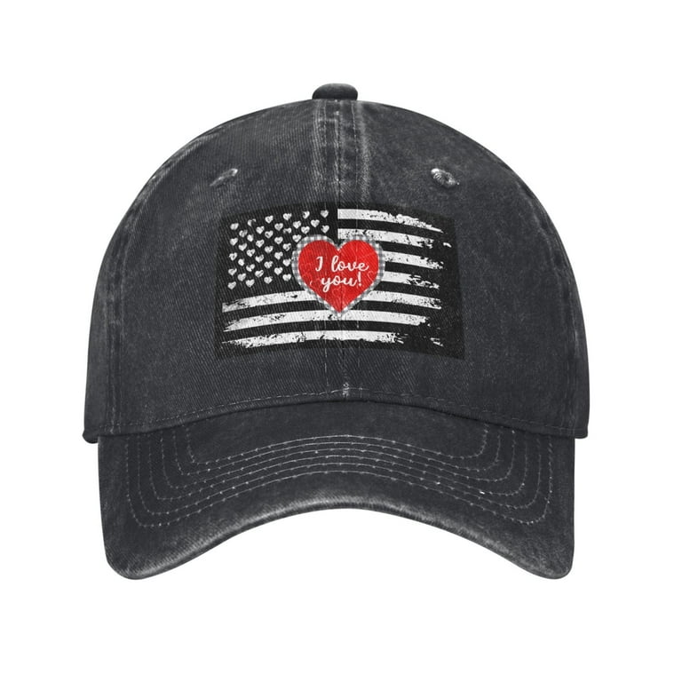 Valentines Day I Love You Baseball Cap Men display picture 3