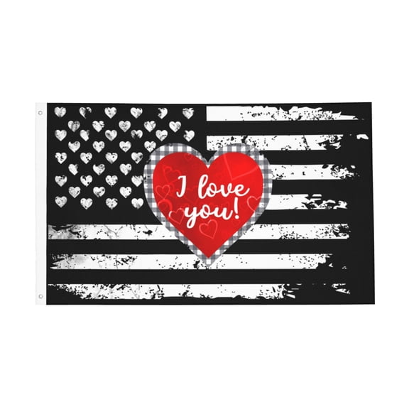 Valentines Day I Love You Flag 3x5 Ft Outdoor Indoor With Grommet Garden Yard Banner Decorative Sign