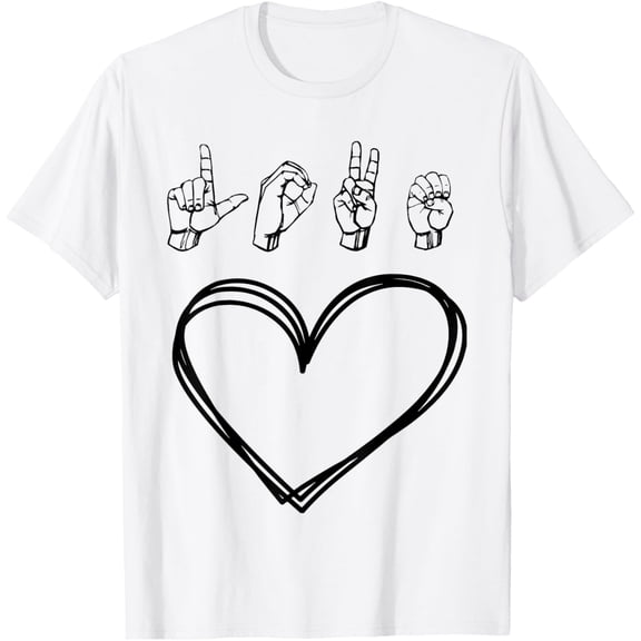 Valentines Day | I Love You Heart Hand Sign Language T-Shirt