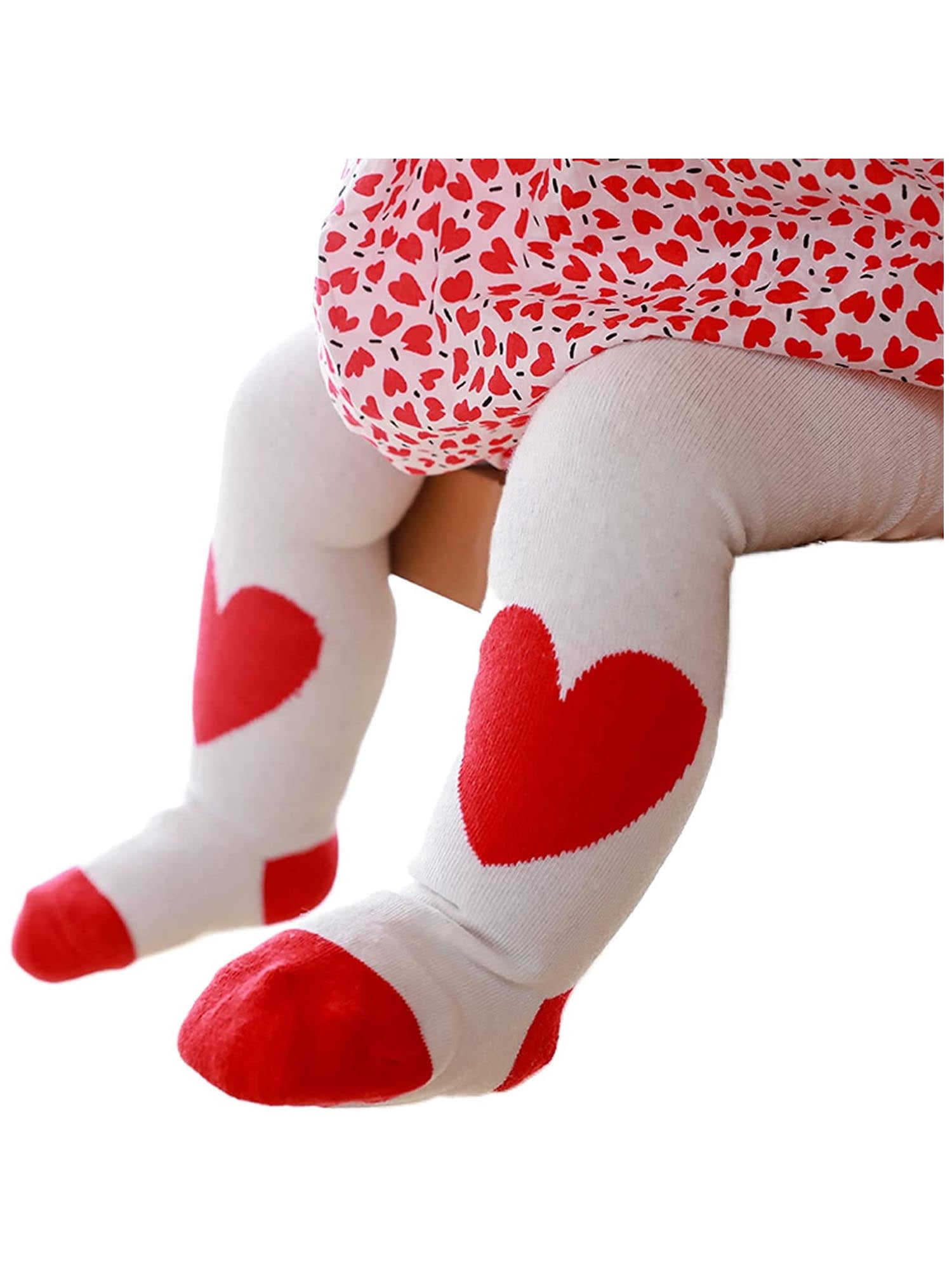 Christmas Baby Girl Tights,2PCS Tights for Girls Infant Leggings Stockings  Pantyhose for Newborn Red 2-12 Years
