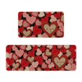 Valentines Day Kitchen Rugs And Mats Set Of 2 Valentines Kitchen Mats