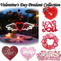 Valentines Day LED Heart-Shaped Neon Lights USB Battery Operated Double-Use Decoration for Indoor and Outdoor Romantic Party Home Wall Door Celebration Decor, HAODEJW, Pink