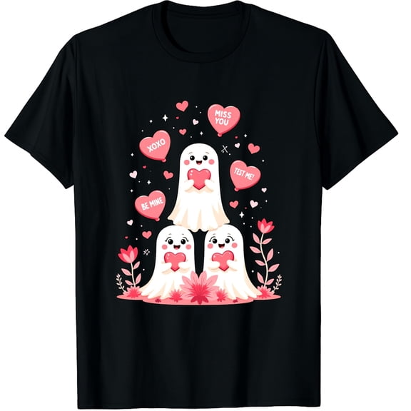 Valentines Day Love Heart Happy Graphic Crew Neck Short Sleeve T-Shirts (Men's, Women's)