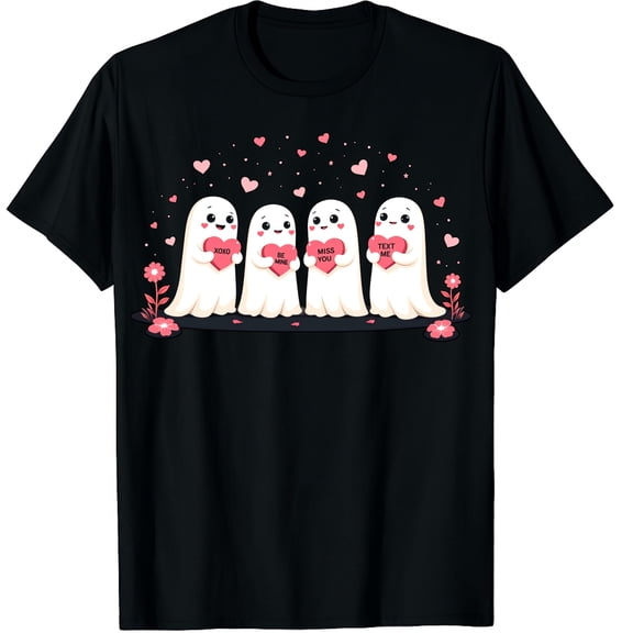 Valentines Day Love Heart Happy Graphic Crew Neck Short Sleeve T-Shirts (Men's, Women's)