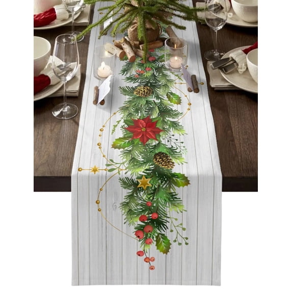 Valentines Day Love Table Runner Heart Seasonal Farmhouse Indoor Outdoor Kitchen Dining Table rations for Home Party Wedding