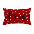 thumbnail image 1 of Valentines Day Lumbar Pillow Cover 12x20 Inches Red Heart Print Decorative Rectangular Pillow Case Cute Holiday Theme Throw Pillow Home Decor for Sofa Couch Porch Living Room Bedroom Decorations, 1 of 6