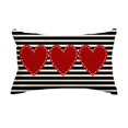 thumbnail image 1 of Valentines Day Lumbar Pillow Cover 12x20 Inches Red Heart Print Decorative Rectangular Pillow Case Cute Holiday Theme Throw Pillow Home Decor for Sofa Couch Porch Living Room Bedroom Decorations, 1 of 6