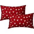 thumbnail image 1 of Valentines Day Lumbar Pillow Covers 12x20 Set of 2 Red Love Heart Holiday Decorative Throw Pillows Romantic Valentine Themed Gifts Pillowcase Cotton Cushion Cover Decor for Home Couch Bed Soft, 1 of 1