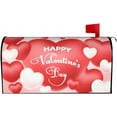 thumbnail image 1 of Valentines Day Mailbox Covers Magnetic Standard Size 18 X 21 Rustic Pink Red Love Heart Print Holiday Decorations Mailbox Cover Mailbox Wrap Post Letter Box Cover Decor for Home Outdoor Garden, 1 of 6