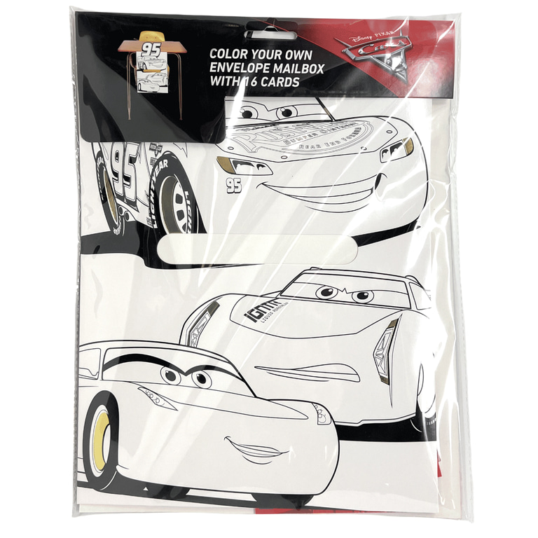 Valentines Day Mailbox and Cards 16 Count Kids Color Your Own Mailbox Disney Pixar Cars Walmart