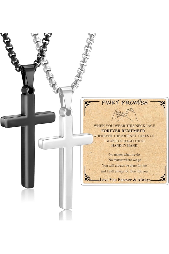 Valentines Day Matching Couple Stuff Necklaces Idea Gifts for Men Women, Anniversary Birthday Engagement Gifts for Couple Boyfriend Girlfriend Husband Wife Love You Forever Necklaces