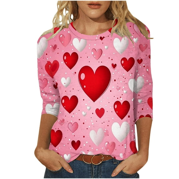 Valentines Day Matching Shirts Women Summer Shirt on Sale Womens Tops Tunics Plus Size Women Summer Shirts Casual